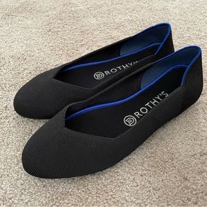 Rothy’s Black Flat- Like New - Size 9
